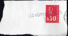 France Les Hopitaux Neufs Marque Linéaire Annulation LES HOPITAUX NEUFS  Encre Noire 45X05 Mm Fragment Rare TB V. Scans - Mechanische Stempels (varia)