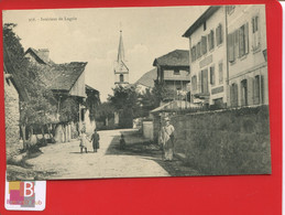 74 HAUTE SAVOIE Intérieur De Lugrin Belle Carte Précurseur Animée Enfants Vieil Homme Village église - Lugrin