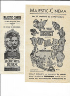 88 - Vosges - Epinal - Majestic Cinéma - Walt Disney - La Chartreuse De Parme - Programme - Programma's