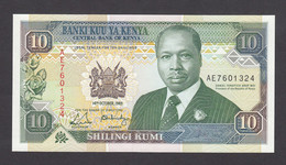 10 TEN SHILLINGS SHILINGI KUMI 1989  CENTRAL BANK OF KENYA BANKNOTE - Kenia