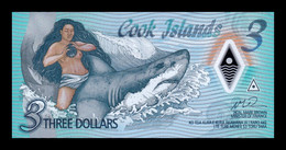 Islas Cook Islands 3 Dollars 2021 Pick 11 Polymer Sc Unc - Cookeilanden
