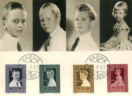 LIECHTENSTEIN - SERIE 10° ANNIVERSAIRE  De La CROIX ROUGE NATIONALE - PORTRAITS D' ENFANTS - TRES BON ETAT - Cartas & Documentos