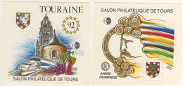 BLOCS CNEP. NEUF LUXE  SALON PHILATELIQUE DE TOURS 1992 TOURAINE TGV - ANNEE OLYMPIQUE - CNEP