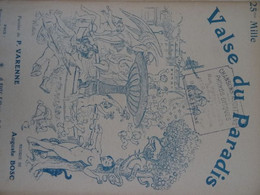 Rare Partition Ancienne 1924 PF Willette Illustrateur Valse Du Paradis P Varenne Auguste Bosc MOntmartre Idéalisé - Partituren