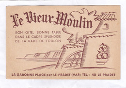 CPA :  14 X 9  -  Carte Pub Du Restaurant  LE  VIEUX  MOULIN.  - LA GARONNE PLAGE Par Le PRADET - Le Pradet