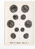 16286 " THE BRITISH MUSEUM-COINS OF BIBLICAL TIMES-N° 1 "VERA FOTO-CART.POST. NON SPED. - Münzen (Abb.)