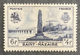 FRA0786MNH - Commando Britannique- Saint-Nazaire - 6 F + 4 F MNH Stamp W/o Gum - 1947 - France YT 786 - Ongebruikt