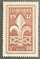 FRA0787MNH - Jamboree Mondial à Moisson - 5 F MNH Stamp W/o Gum - 1947 - France YT 787 - Neufs