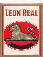 Etiquette Boite Cigare En Relief  " LEON REAL " - Etiquetas