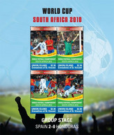 St Vincent (Union) 2010 - Coupe Du Monde 2010 En Afrique Du Sud, Espagne Vs Honduras - Feuillet Neuf // Mnh - 2010 – Südafrika