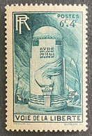 FRA0788MNH1 - Voie De La Liberté - 6 F + 4 F MNH Stamp - 1947 - France YT 788 - Neufs