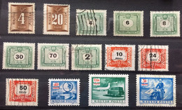 HONGRIE / TIMBRES-TAXE / 1952 - 1973 / 14 Valeurs - Oficiales