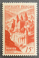 FRA0792MH - Abbaye De Conques - 15 F MH Stamp - 1947 - France YT 792 - Neufs