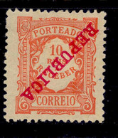 ! ! Portugal - 1911 Postage Due 10 R (INVERTED OVP ERROR) - Af. P15 - MH - Unused Stamps