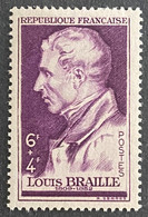 FRA0793MH - Louis Braille - 6 F + 4 F MH Stamp - 1948 - France YT 793 - Neufs