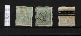 Spain, 1873 Allegorical Figure, 10c & 1p Used SG209 & 214 (S197) - Used Stamps