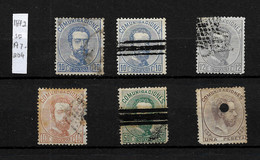 Spain, 1872 King Amadeo, Small Selection Used ** (S198) - Usados