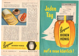 Jeden Tag Langnese Bienen Honig Auf's Neue Kostlich ! 1962 - Food