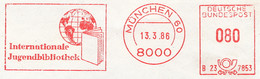 Freistempel Kleiner Ausschnitt 1503 Buch Weltkugel Jugendbibliothek - Machine Stamps (ATM)