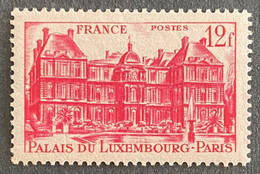 FRA0803MH - Palais Du Luxembourg - 12 F Carmine Pink MH Stamp - 1948 - France YT 803 - Neufs