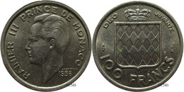 Monaco - Principauté - Rainier III - 100 Francs 1956 - SUP/AU55 - Mon4349 - 1949-1956 Anciens Francs