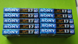 SONY SUPER EF 60 Audiokassetten Audio Tape Kassette 10 STÜCK - Cassettes Beta