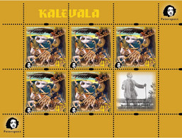 Finland 2022 Europa Peterspost Myths & Legends Kalevala Akseli Gallen-Kallela Sheetlet Of 5 Stamps With Label Mint - Ongebruikt