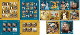 Finland Russia 2022 Europa Peterspost Myths & Legends Kalevala Sadko Full Set Of 10 Stamps And 4 Sheetlets Mint - Nuevos