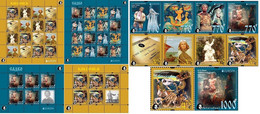 Finland Russia 2022 Europa Peterspost Myths & Legends Kalevala Sadko Full Set Of 10 Stamps And 4 Sheetlets Mint - 2022