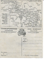 Carte Double Franchise Militaire - Les Cartes Du Front - Carte N°6 Vosges Et Alsace - GUERRE 14/18 . - Lettere In Franchigia Militare