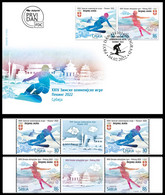 Serbia 2022. XXIV Winter Olympic Games Beijing 2022, FDC+ Middle Row, MNH - Winter 2022: Peking