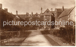 KINGS HOUSE TRAINING COLLEGE OLD B/W POSTCARD WILTSHIRE - Salisbury