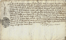 1738 NOBLESSE   SAVOIE SENAT COMMUNE   BLOYE LAMBERT DE ROCHETTE BARON DE SALLAGINE  CONTRE FRANCOISE DE REGARD - Documents Historiques