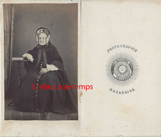 CDV Par Rare Photographe à Bazas L'abbé DEJEANS-photographie Bazadaise-douairière - Ancianas (antes De 1900)