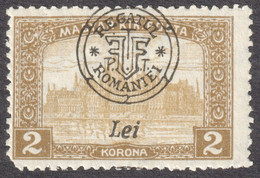 1919 Roman WW1 War Occupation TRANSYLVANIA - Hungary Oradea Nagyvárad - Parliament Overprint -  2 Lei / K - Transilvania