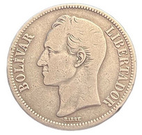 VENEZUELA. 5 BOLÍVARES 1.919. PLATA - Venezuela