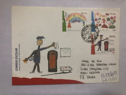 Portugal Cover Sent To China With Stamps - Briefe U. Dokumente