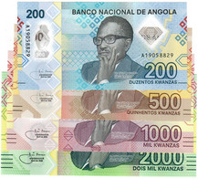 SET Angola 200, 500, 1000 & 2000 Kwanzas 2020 UNC - Angola