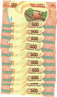 Madagascar 10x 500 Ariary 2017 UNC - Madagascar