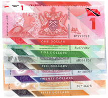 SET Trinidad & Tobago 1, 5, 10, 20 & 50 Dollars 2020 UNC - Trinidad Y Tobago