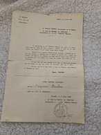CERTIFICAT LE DETACHEMENT DU 61 REGIMENT REGIONAL  SOUS VOS ORDRES  PAR LA ROUTE METZ A CAJARC  FIGEAC 4 JUILLET 1940 - Documents
