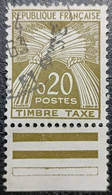 TAXE N°92. 20c. Brun-olive BdF. Cachet D'avril 1963 De Seine-et-Oise - 1960-.... Oblitérés