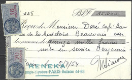 France 1954 - Mise En Service Benjamin - Sté RENEKA - Covers & Documents