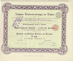 -Titre De 1901 - Naamloze Tuinbouwmaatschappij Van Linthout - Société Anonyme Horticole De Linthout. - Rare - Agricultura