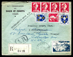 CONSERVATION DES EAUX ET FORÊTS - RECOMMANDÉ AR D'ÉPINAL - 1957 - - Elsass-Lothringen