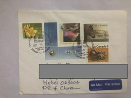 Canada Cover Sent To China With Stamps,horse,flower - Briefe U. Dokumente