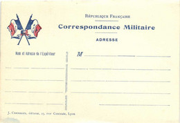 Republique Francaise Correspondance Militaire  Vierge J Cheneaux Edit  Lyon RV - Otros