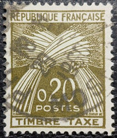 TAXE N°92b. 20c. Brun-olive (Très-foncé). Cachet Du 29 Mars 1960 à Philippsbourg - 1960-.... Used