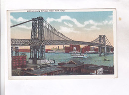 CPA    NEW YORK , WILLIAMSBURG BRIDGE - Ponti E Gallerie