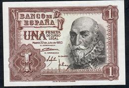 SPAIN P144  1  PESETA 1953  Serie Y  UNC. - 1-2 Peseten